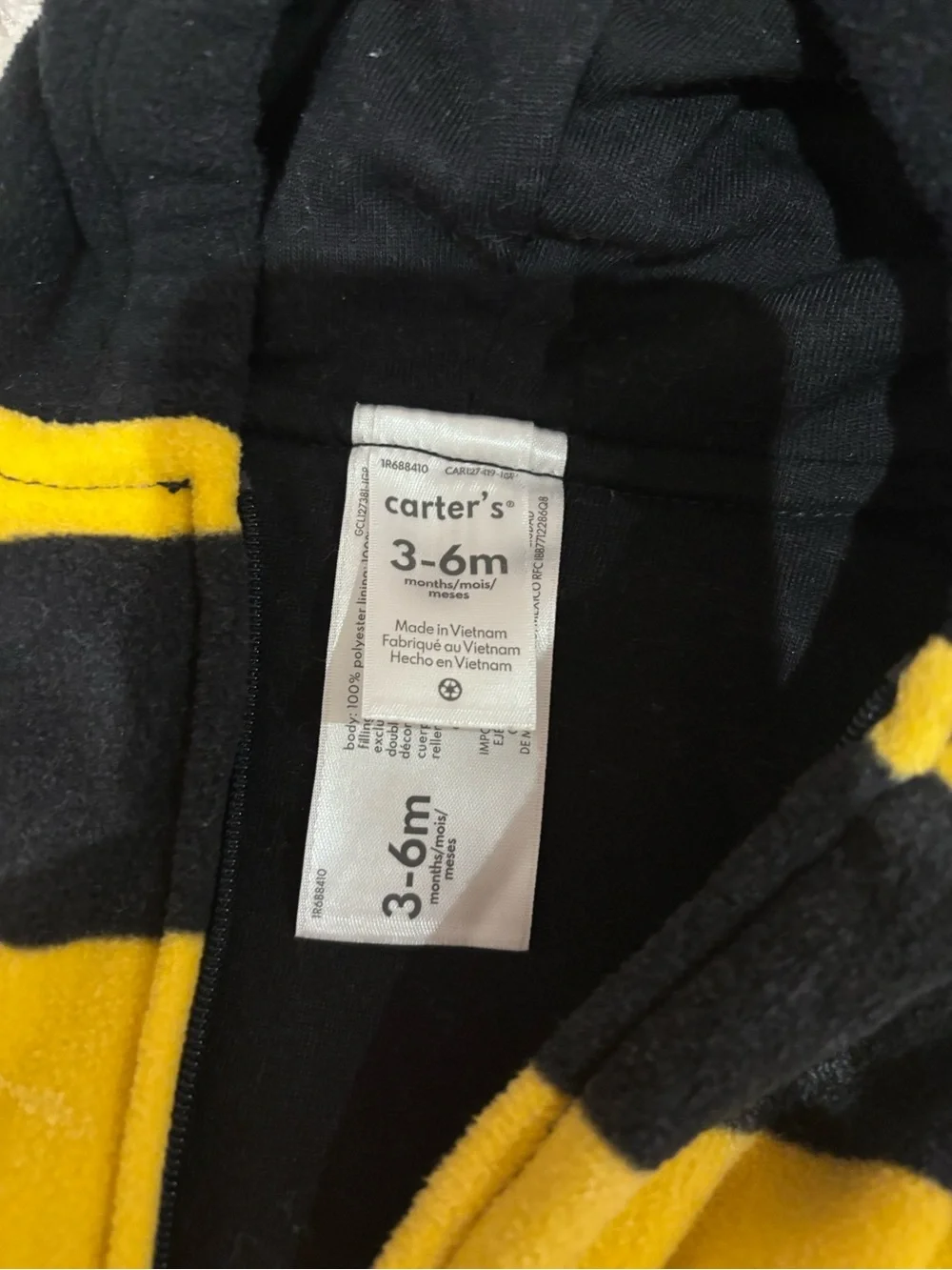 Carter's Baby Bee Costume Set - Black & Yellow 3-6 months